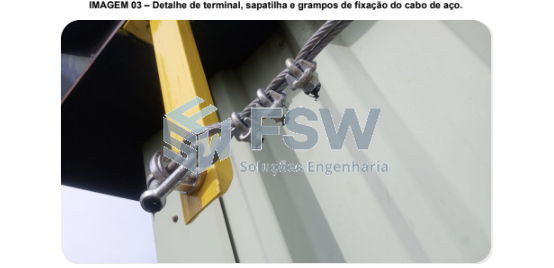 Linha de vida para segurança em pintura de fachada — 2