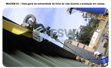 Linha de vida para segurança em pintura de fachada — 3